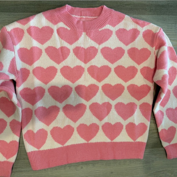 Pink Heart Valentines Day Sweater - Picture 2 of 3